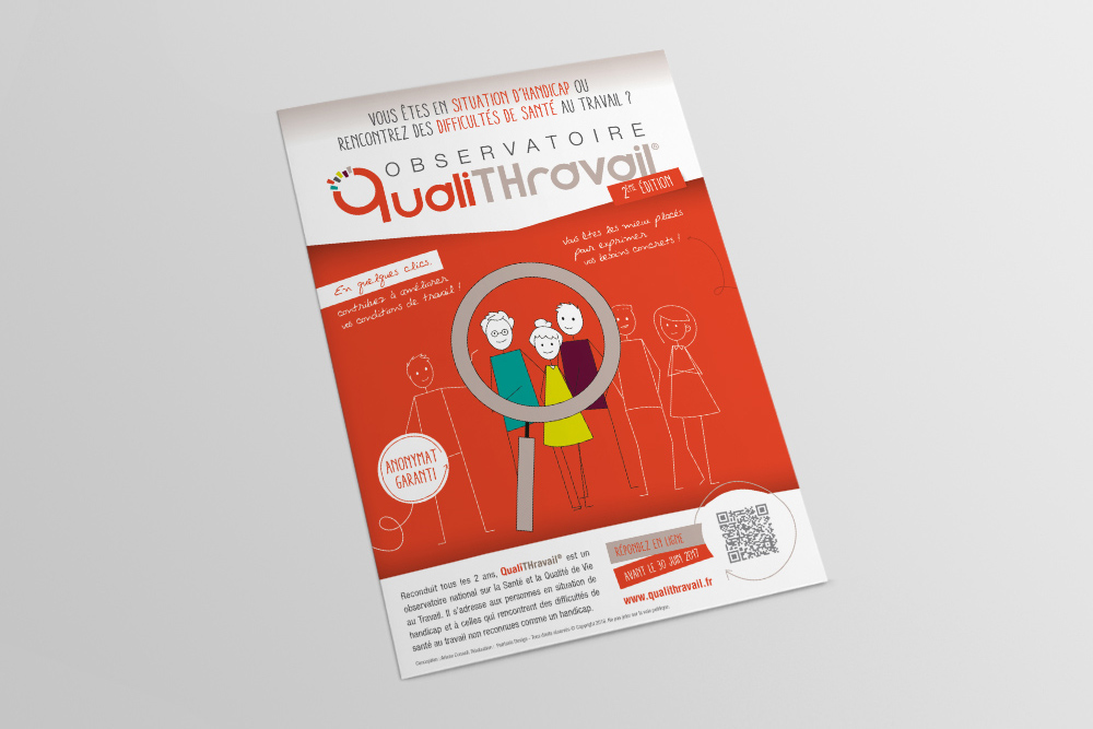 Création de l'affiche du lancement de la seconde édition de l'Observatoire QualiTHravail